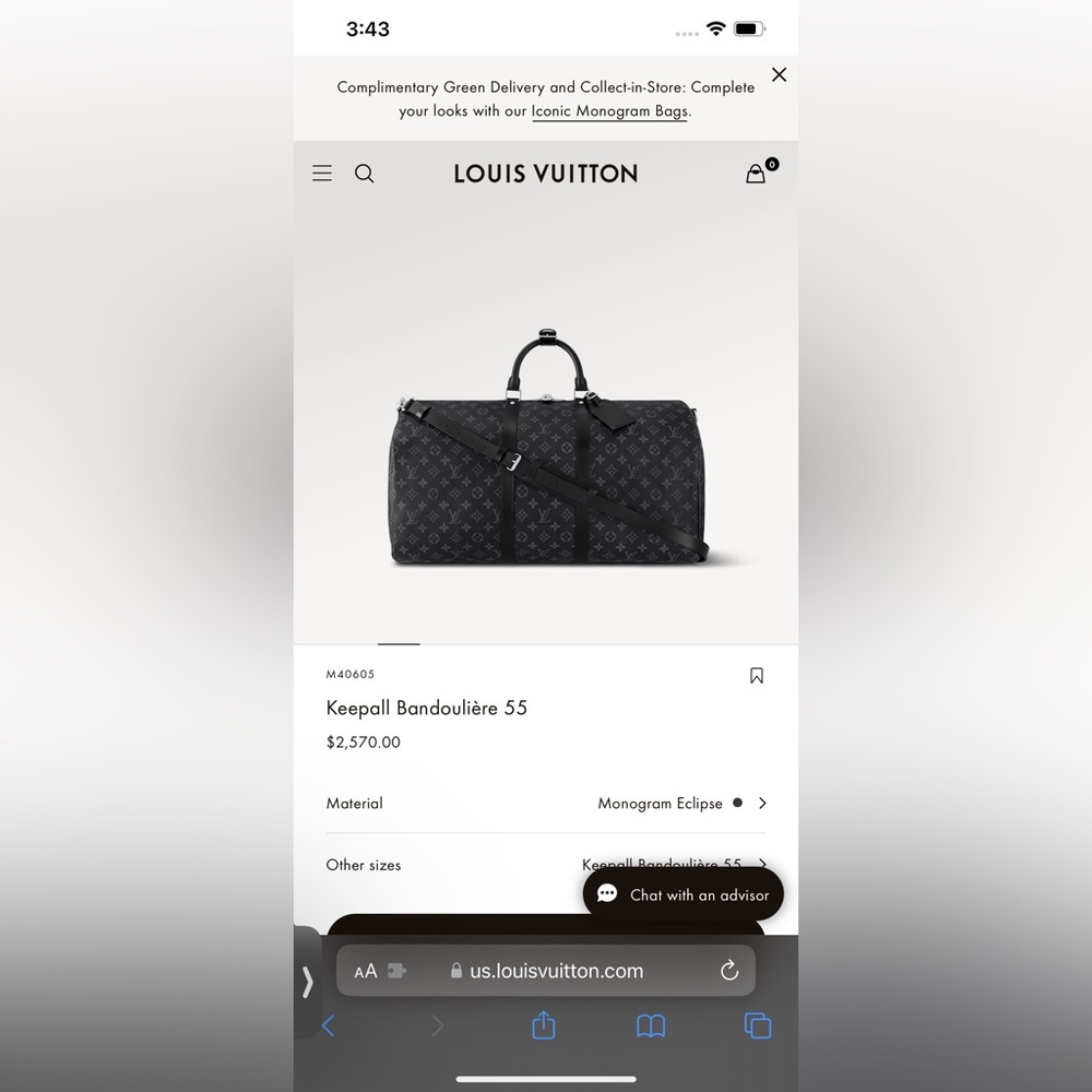 LOUIS VUITTON Keepall Bandoulière 55 - Picture 6 of 7